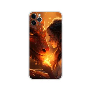 Magical Friendship – Girl and Dragon – Phone Case - Flexi case, Apple - iPhone 11 Pro Max