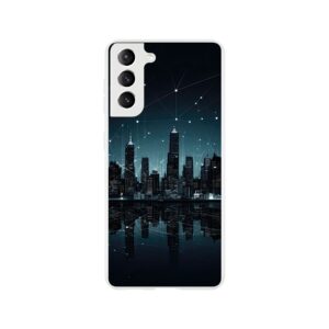 City Skyline Night Constellations Phone Case - Flexi case, Samsung - Galaxy S21