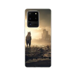 Lone Wolf Post-Apocalyptic World Phone Case - Flexi case, Samsung - Galaxy S20 Ultra