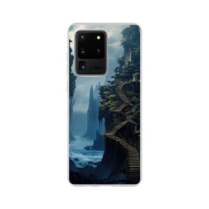 Cliffside Kingdom Landscape Phone Case - Flexi case, Samsung - Galaxy S20 Ultra
