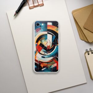 Abstract Colorful Painted Blue Phone Case - Flexi case, Apple - iPhone SE