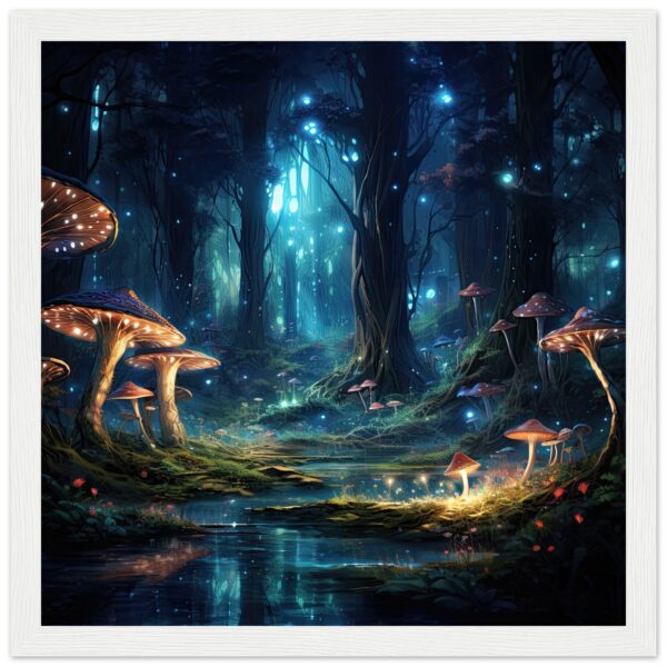 Enchanted Forest of Lights Framed Print