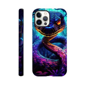 Psychedelic Snake Ultraviolet Colors Phone Case - Tough case, Apple - iPhone 12 Pro Max