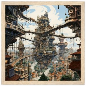 Surreal City Abstract Framed Print