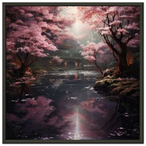 Secret Cherry Blossom Temple Framed Print