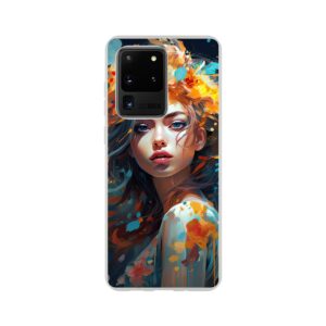 Girl Painted in Color Phone Case - Flexi case, Samsung - Galaxy S20 Ultra