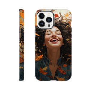 Pure Happiness Joyful Girl Phone Case - Tough case, Apple - iPhone 13 Pro Max