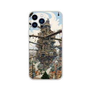 Surreal City Abstract Phone Case - Flexi case, Apple - iPhone 13 Pro Max