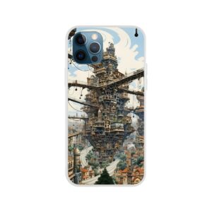Surreal City Abstract Phone Case - Flexi case, Apple - iPhone 12 Pro