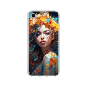 Girl Painted in Color Phone Case - Flexi case, Apple - iPhone SE