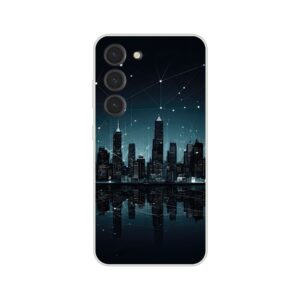 City Skyline Night Constellations Phone Case - Flexi case, Samsung - Galaxy S23