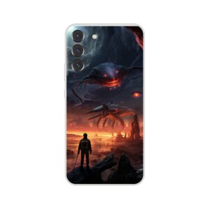 There Be Monsters Sci-fi Phone Case - Flexi case, Samsung - Galaxy S22 Plus