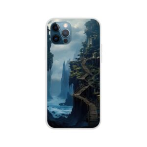 Cliffside Kingdom Landscape Phone Case - Flexi case, Apple - iPhone 12 Pro