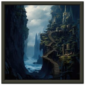 Cliffside Kingdom Landscape Framed Print