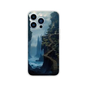 Cliffside Kingdom Landscape Phone Case - Flexi case, Apple - iPhone 13 Pro