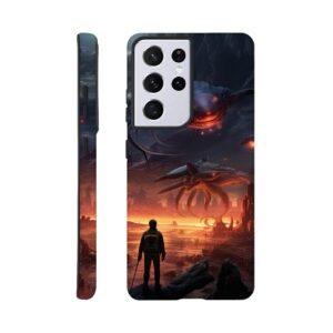 There Be Monsters Sci-fi Phone Case - Tough case, Samsung - Galaxy S21 Ultra