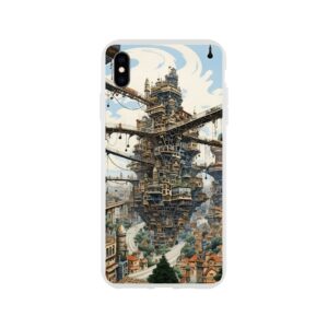 Surreal City Abstract Phone Case - Flexi case, Apple - iPhone XS Max