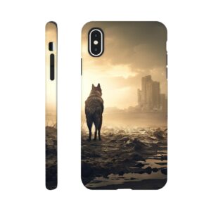Lone Wolf Post-Apocalyptic World Phone Case - Tough case, Apple - iPhone XS Max