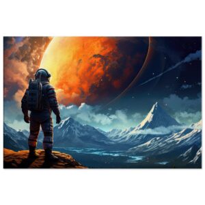 The Great Moon - Astronaut Canvas Print - 50x75 cm / 20x30″, Thick