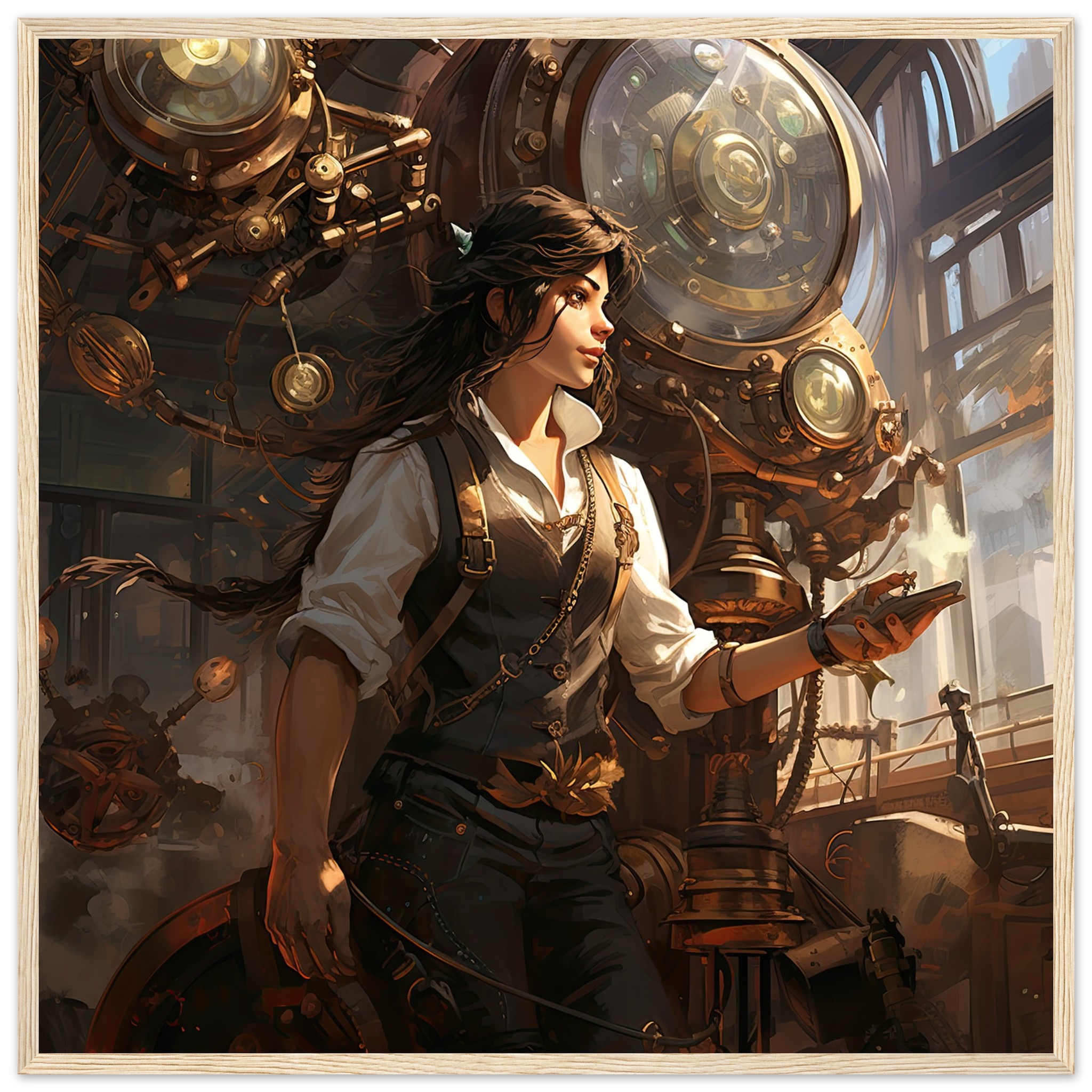 Steampunk Princess Fantasy Framed Print
