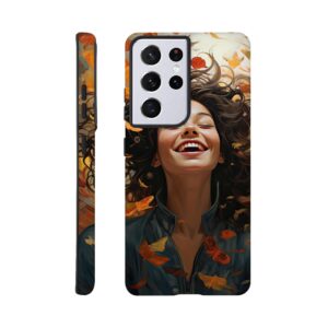 Pure Happiness Joyful Girl Phone Case - Tough case, Samsung - Galaxy S21 Ultra