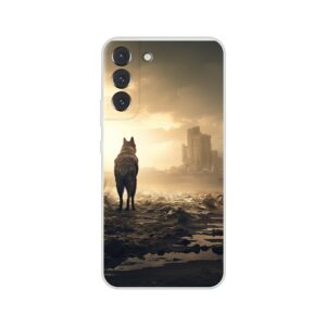 Lone Wolf Post-Apocalyptic World Phone Case - Flexi case, Samsung - Galaxy S22 Plus