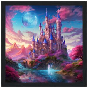 Colorful Fairy Tale Castle Framed Print