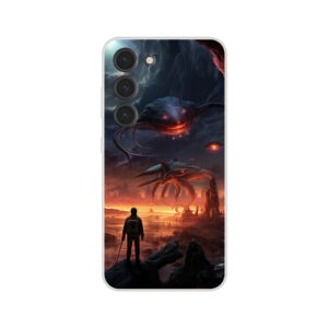 There Be Monsters Sci-fi Phone Case - Flexi case, Samsung - Galaxy S23