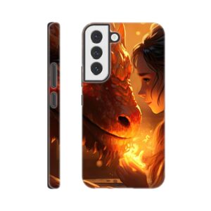 Magical Friendship – Girl and Dragon – Phone Case - Tough case, Samsung - Galaxy S22