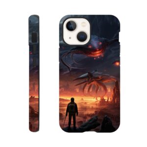 There Be Monsters Sci-fi Phone Case - Tough case, Apple - iPhone 13 Mini