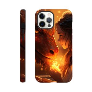 Magical Friendship – Girl and Dragon – Phone Case - Tough case, Apple - iPhone 12 Pro Max