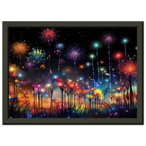 Fireworks and Flowers of Light and Color Framed Print