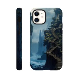 Cliffside Kingdom Landscape Phone Case - Tough case, Apple - iPhone 12 Mini