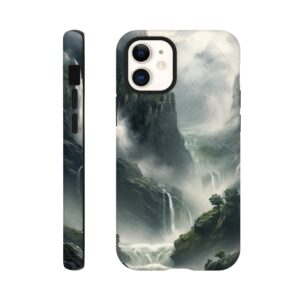 Mountain Waterfalls Rugged Phone Case - Tough case, Apple - iPhone 12 Mini
