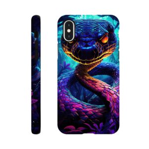 Psychedelic Snake Ultraviolet Colors Phone Case - Tough case, Apple - iPhone X