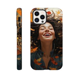 Pure Happiness Joyful Girl Phone Case - Tough case, Apple - iPhone 12 Pro