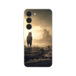 Lone Wolf Post-Apocalyptic World Phone Case - Flexi case, Samsung - Galaxy S23