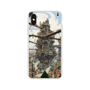 Surreal City Abstract Phone Case - Flexi case, Apple - iPhone X