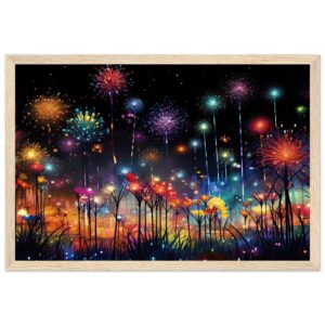 Fireworks and Flowers of Light and Color Framed Print