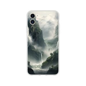 Mountain Waterfalls Rugged Phone Case - Flexi case, Apple - iPhone 11