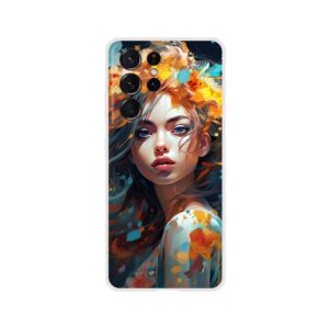 Girl Painted in Color Phone Case - Flexi case, Samsung - Galaxy S21 Ultra