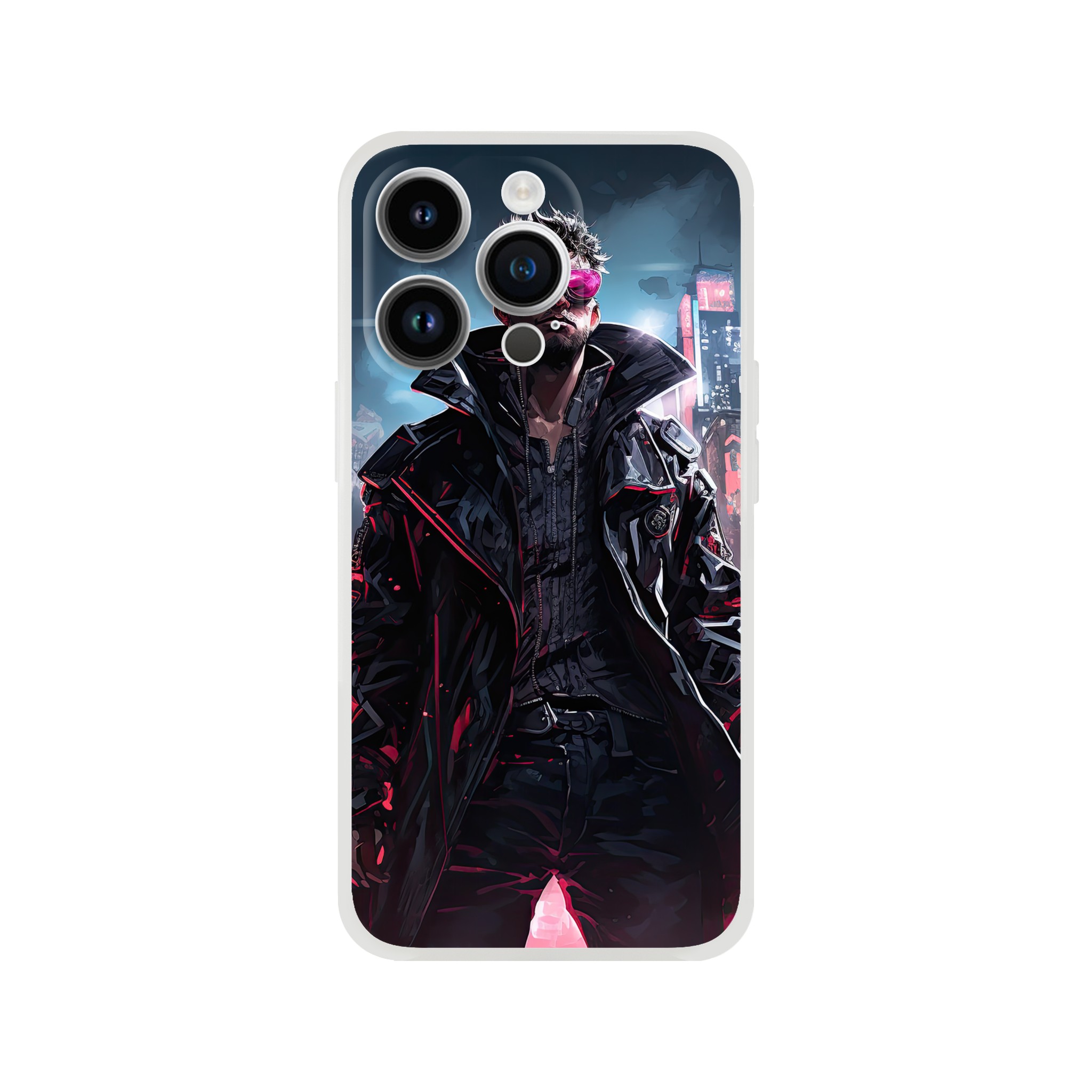Cool Cyberpunk Dude Phone Case – Flexi case, Apple – iPhone 14 Pro