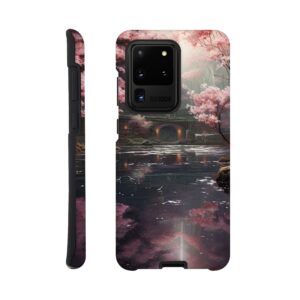 Secret Cherry Blossom Temple Phone Case - Tough case, Samsung - Galaxy S20 Ultra
