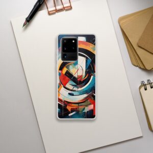 Abstract Colorful Painted Blue Phone Case - Flexi case, Samsung - Galaxy S20 Ultra