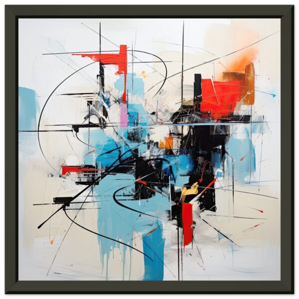 Abstract White Painted Framed Print