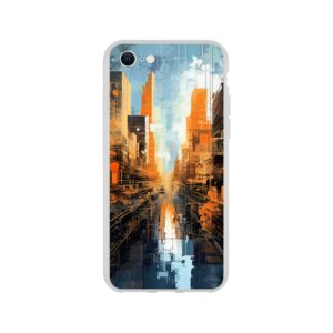 Abstract City Paint Splatter Phone Case - Flexi case, Apple - iPhone 7
