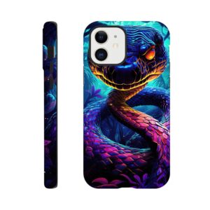 Psychedelic Snake Ultraviolet Colors Phone Case - Tough case, Apple - iPhone 12