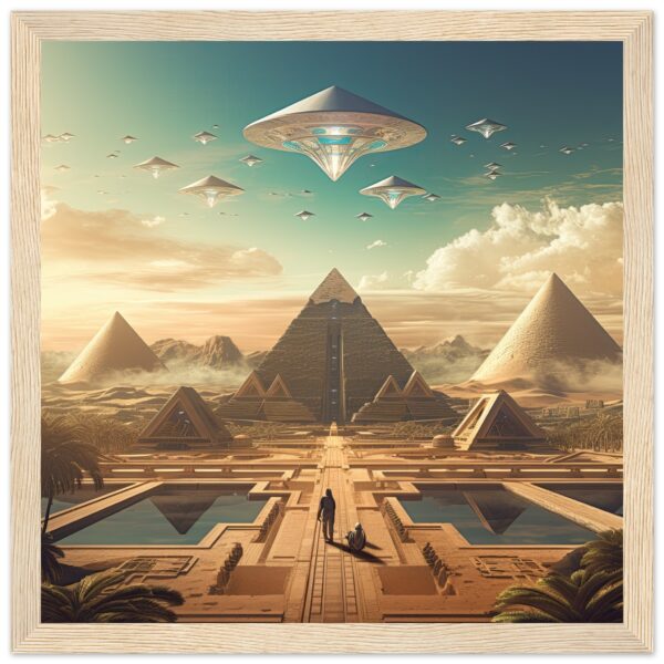 Sci-Fi Futuristic Egypt Framed Print