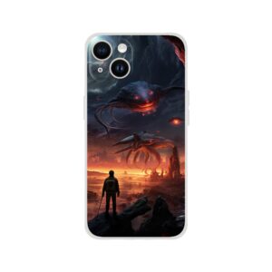 There Be Monsters Sci-fi Phone Case - Flexi case, Apple - iPhone 14