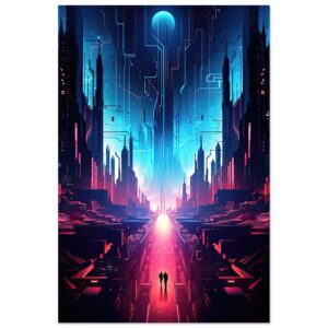 Digital Paradise Abstract Futuristic Metal Print - 60x90 cm / 24x36″